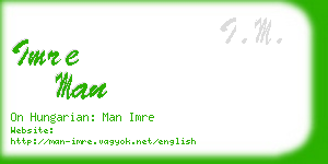 imre man business card